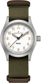 Hamilton Khaki Field Khaki Reloj de cuarzo para hombre, caja de acero