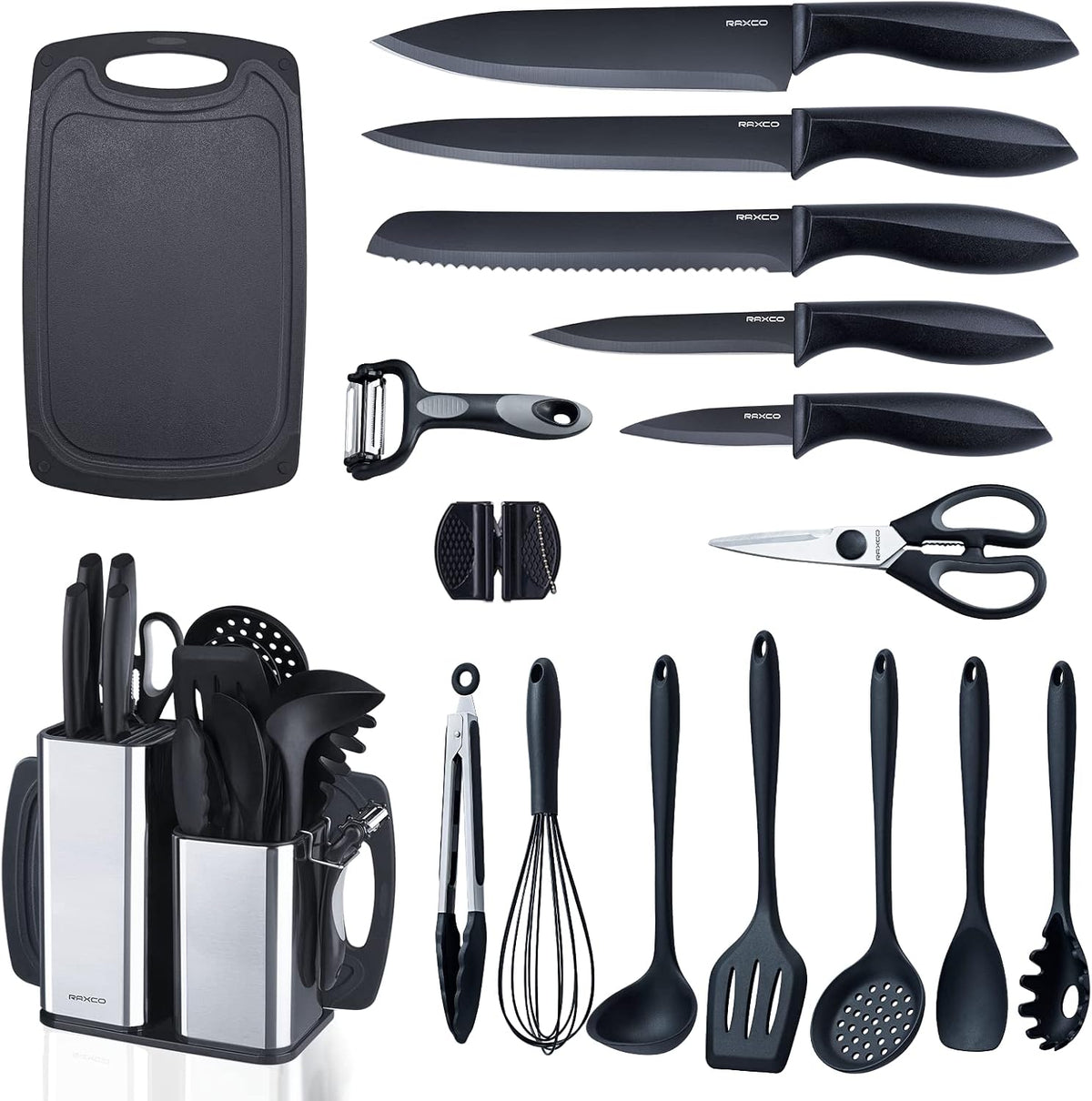 Juego de utensilios de cocina, 18 piezas, utensilios de cocina y