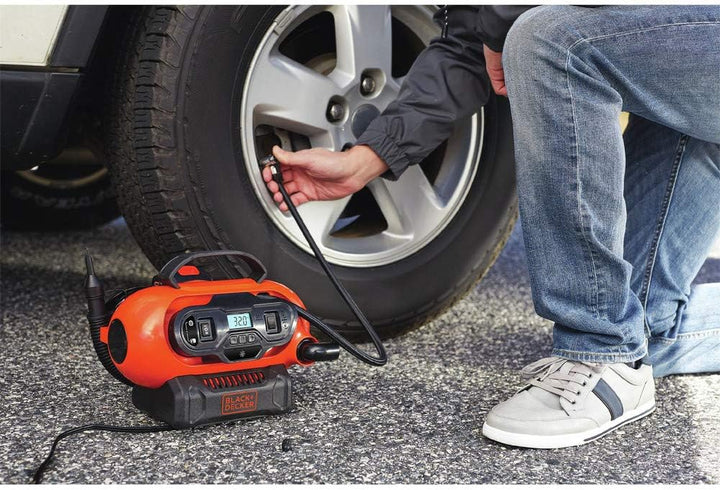 BLACK+DECKER Inflador de neumáticos, compresor de aire portátil, bo...