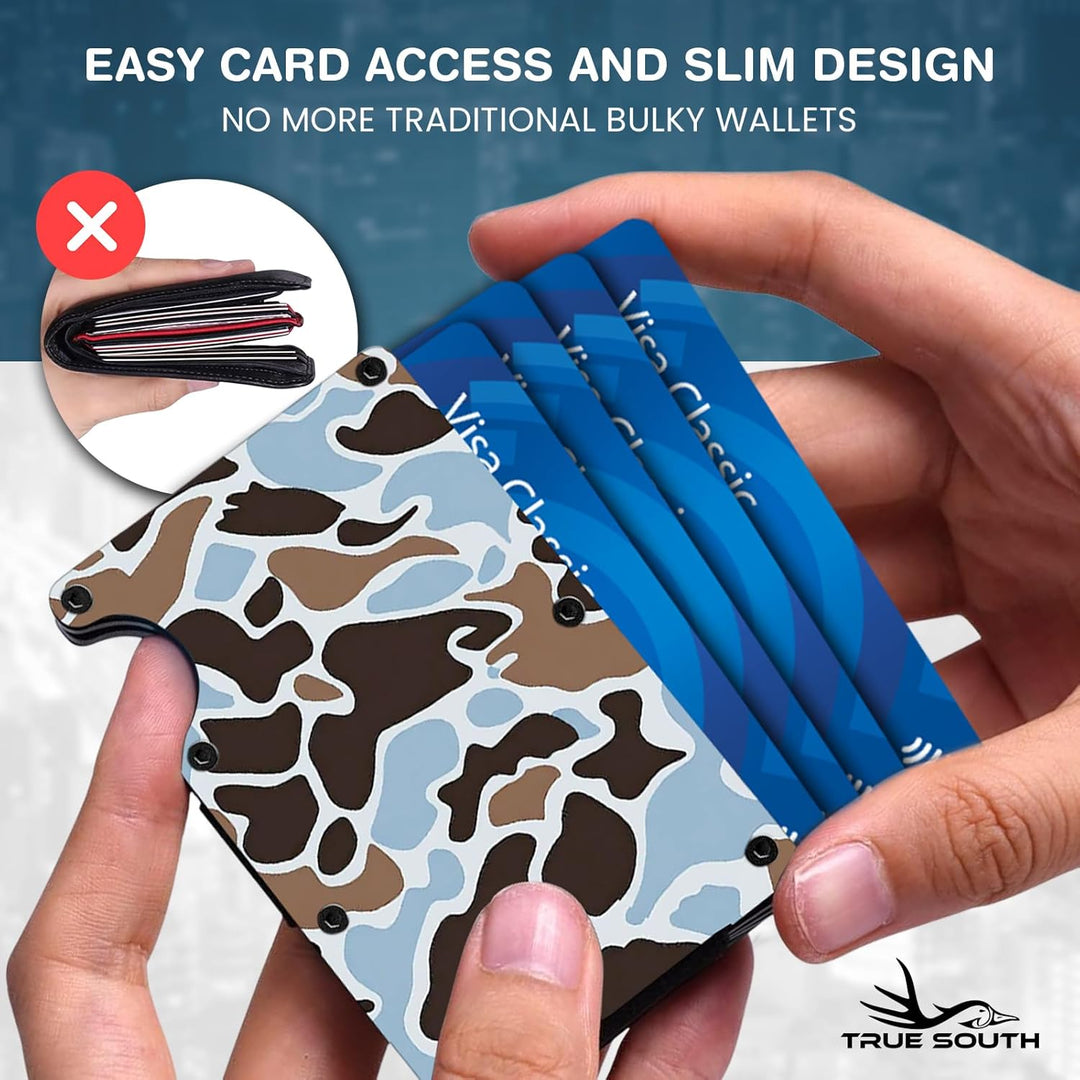 Cartera delgada de metal con bloqueo RFID con clip para dinero, tar...