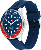 Tommy Hilfiger Reloj Bold para Hombres, Inspirado en Buceo – Movimiento Cuartz 3H, Caja de Acero Inoxidable y Aluminio, Bisel Deportivo de Aluminio – Regalo Aventura para Él