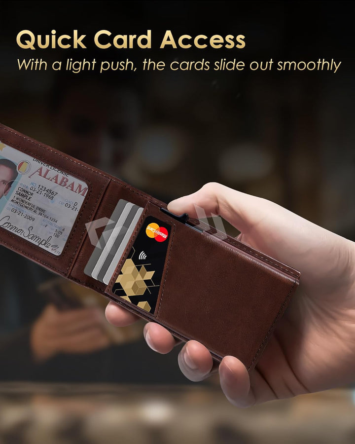 QLD Cartera para hombre \u2013 Bloqueo RFID [funcional y práctico]...