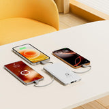 Brand Q - Cargador portátil de 10000 mAh con cables integrados y en...