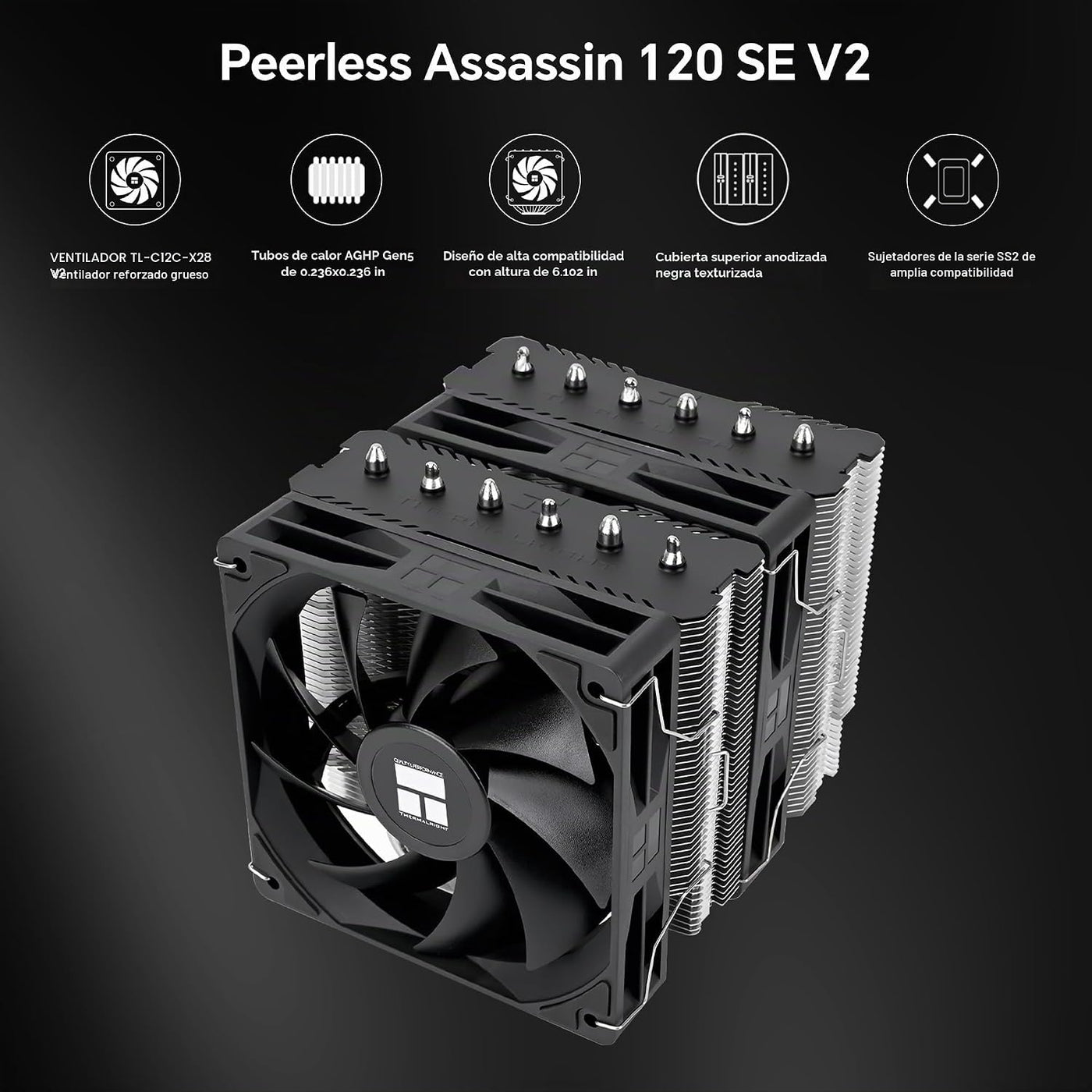 Thermalright Peerless Assassin 120 SE V2 Enfriador de CPU, torre do...