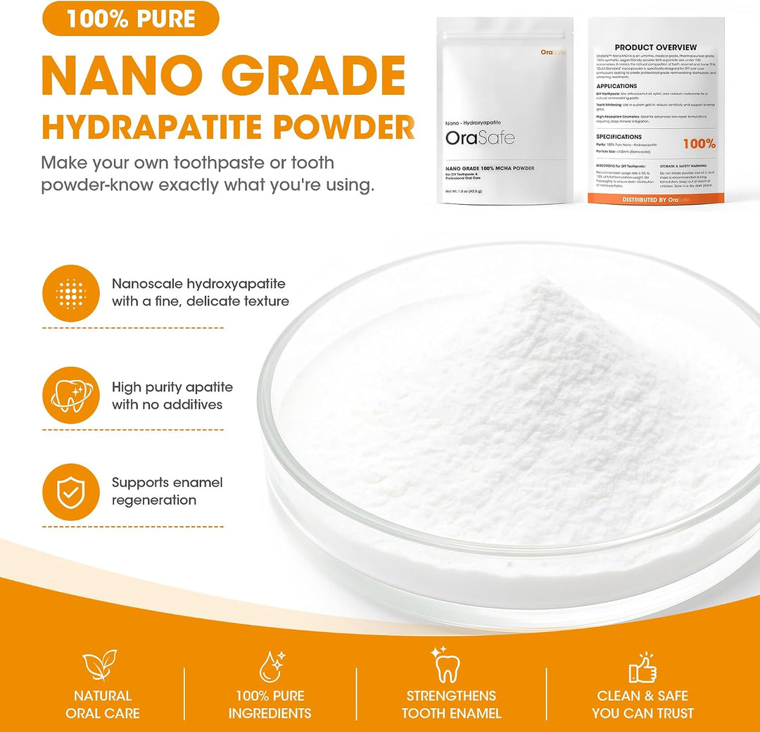 OraSafe Polvo de nano hidroxiapatita puro n-Ha, ingrediente crudo d...