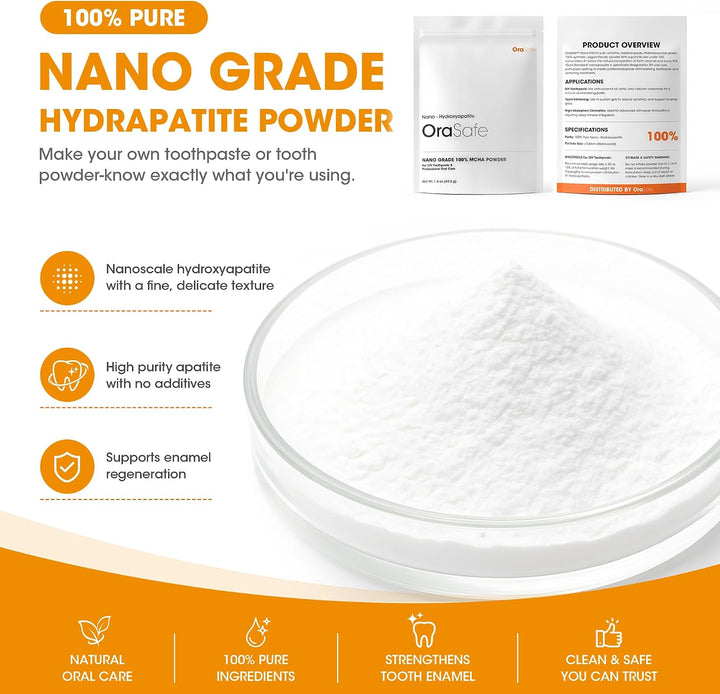 OraSafe Polvo de nano hidroxiapatita puro n-Ha, ingrediente crudo d...