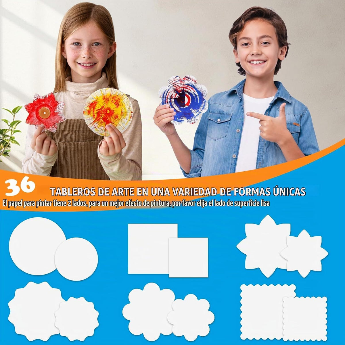 Spin Art Machine para Niños, Kit de Pintura Giratoria para Manualidades, Regalo para 6+