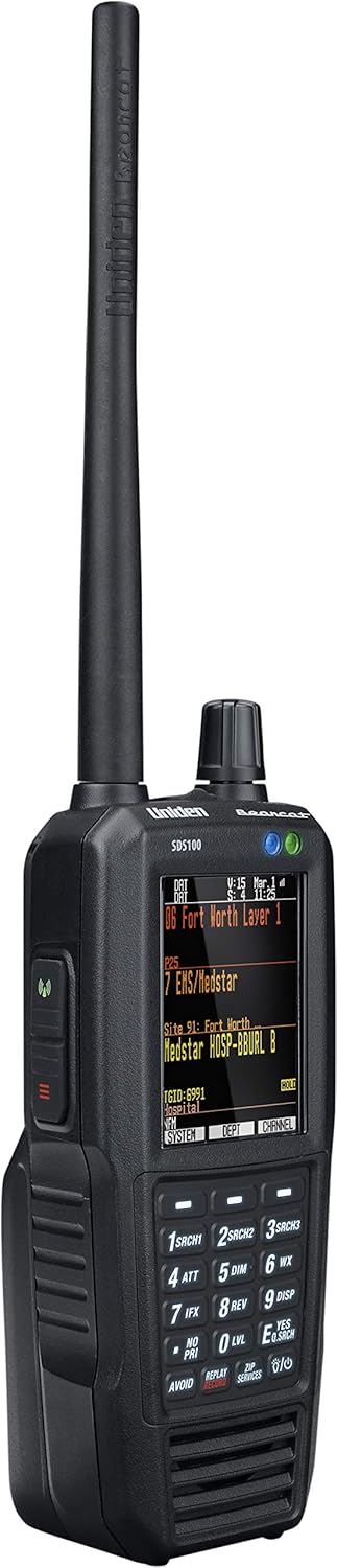 Uniden Escáner digital portátil SDS100 True I/Q diseñado