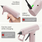 Tilswall Pistola de pegamento caliente inalámbrica W106s con recargable 2Ah