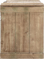 Household Essentials Tronco decorativo antiguo, grande, panel de abeto chino y MDF, parte trasera lisa y acento de bisagra de metal, parte superior plana y tapa abierta