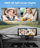 Babyvue BV3 MAX Cámara dual para coche de bebé para 2 niños, pantal...