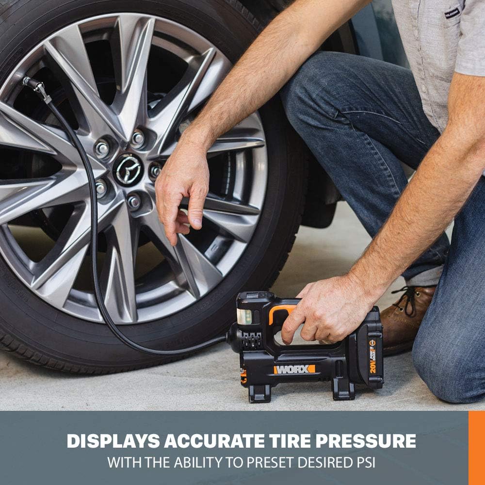 Worx WX092L 20V 2.0Ah inflador inalámbrico 2 en 1, batería y cargad...
