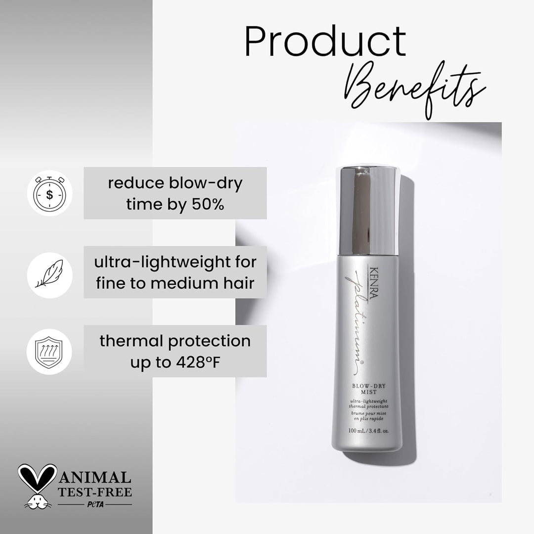 Kenra Platinum Spray para Secar con Niebla | Protector Térmico Ultr...