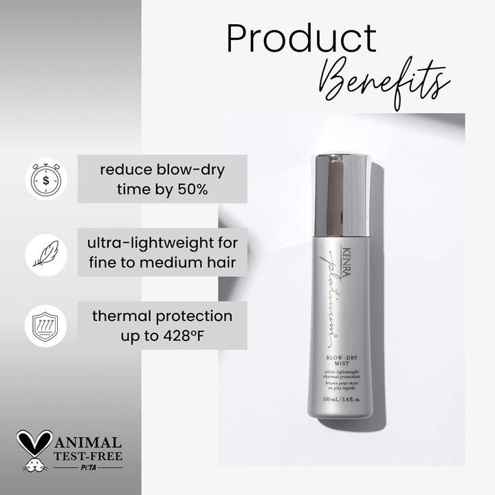 Kenra Platinum Spray para Secar con Niebla | Protector Térmico Ultr...