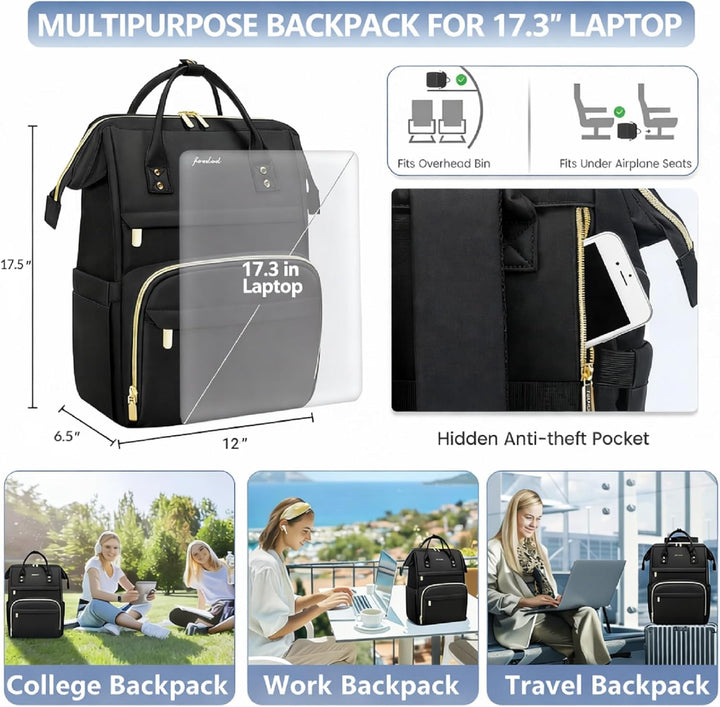 Focdod Mochila para Laptop para Mujer, Bolsas para Profesores: Moch...