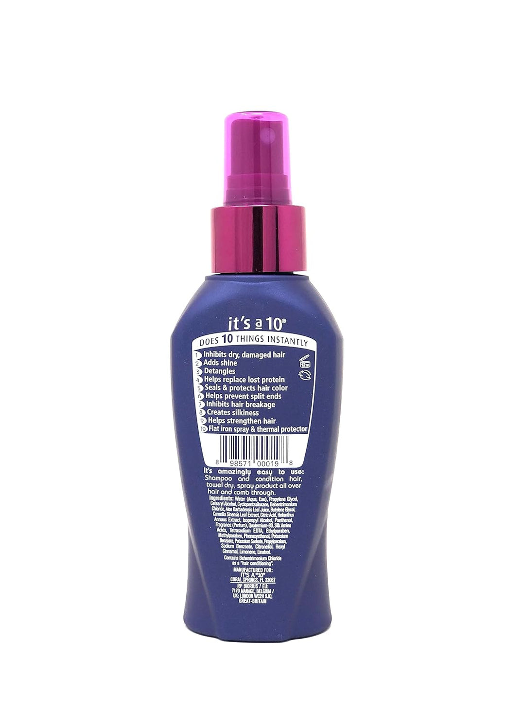 It's a 10 Haircare Miracle Leave-In producto, 4 onzas líquidas...