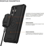 Rokform Galaxy S24 - Funda ultra resistente, magnética + RokLock (negro)