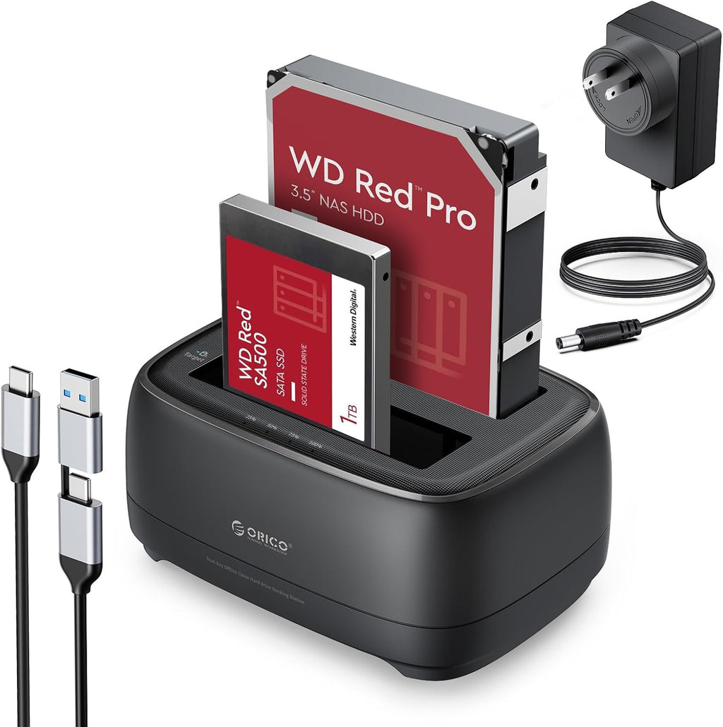 ORICO USB Type C a SATA 2 Bay Hard Drive Docking Station