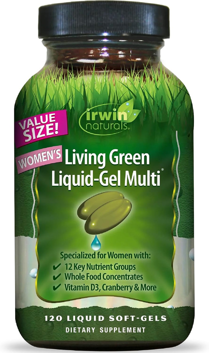 Irwin Naturals Women's Living Green Liquid Gel Multi Vitamina \u201...