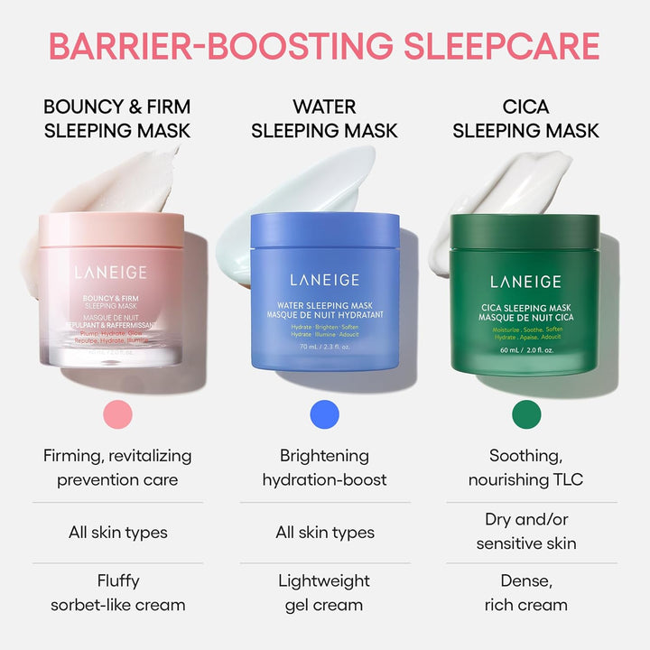 LANEIGE Mascarilla nocturna revitalizante, suave, con complejo de p...