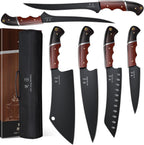 Juego de Cuchillos de Cocina DRGSKL con Bolsa - Set de 6 Piezas para Chef con Mango de Madera
