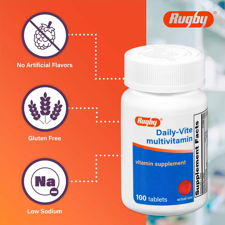 Rugby Daily-Vite Multivitamin - Suplemento vitamínico diario - 100...