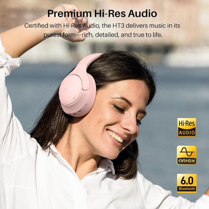 TOZO Auriculares híbridos HT3 con cancelación de ruido, batería de...