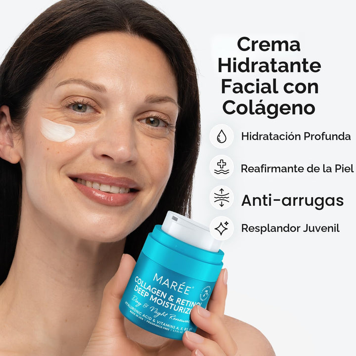 MAREE Crema hidratante facial con retinol para la cara \u2013 Crema...