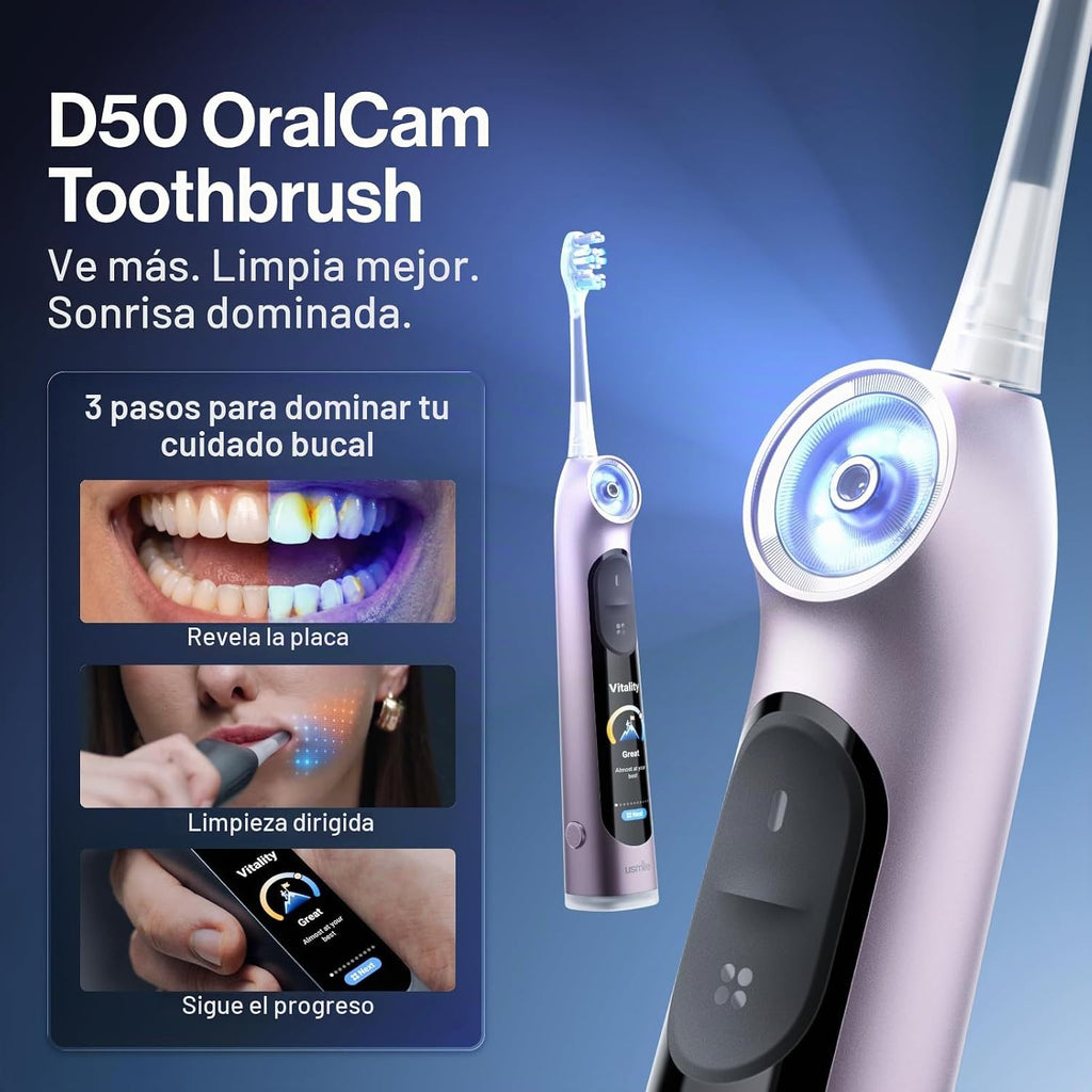 usmile Cepillo de dientes eléctrico D50 OralCam, imagen e información de