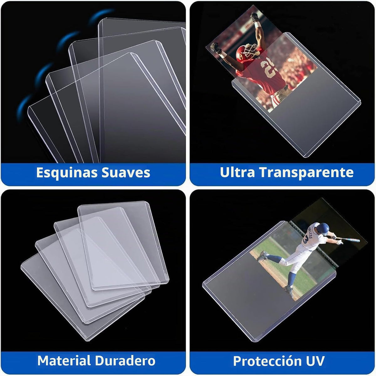 600 fundas para tarjetas de plástico duro, Arjiekwei 3 x 4 pulgadas