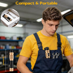 LNRYY Paquete de 2 luces de trabajo magnéticas, 1500 lúmenes altos y luz de trabajo LED recargable de aluminio, 7 modos y rotación de 360°, luz mecánica para reparación de automóviles, regalos del día