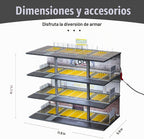 Vitrina de coche fundido a troquel de 4 niveles a escala 1/64