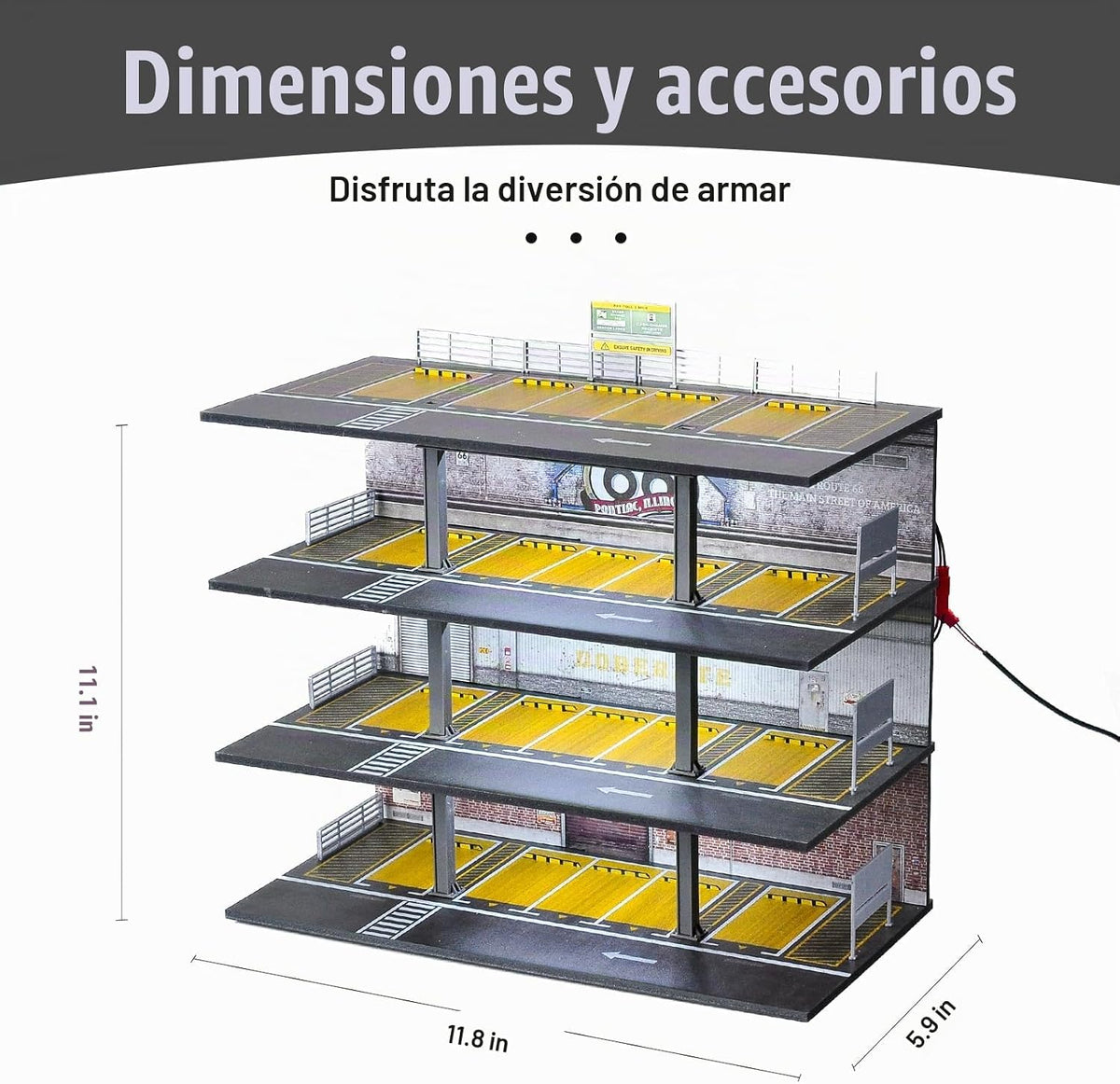 Vitrina de coche fundido a troquel de 4 niveles a escala 1/64