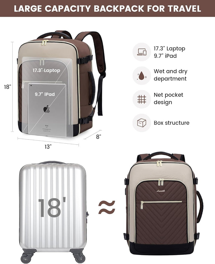 LOVEVOOK Mochila de Viaje Grande, Mochila de Equipaje de Mano para...