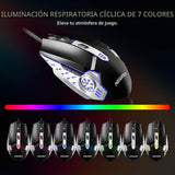 Newmen GM104 Combo de teclado y mouse para juegos con cable, teclad...