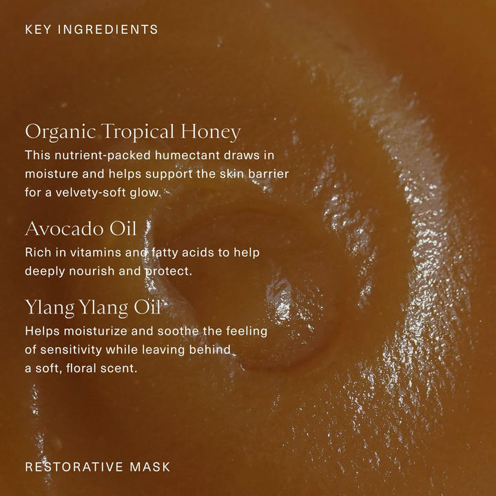 Oak Essentials Mascarilla restauradora, mascarilla facial de miel o...