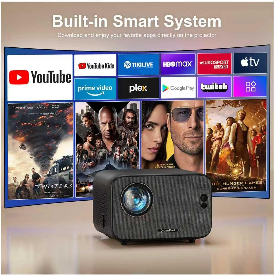 Proyector negro Lig y aplicaciones integradas: Mini proyector XuanP...