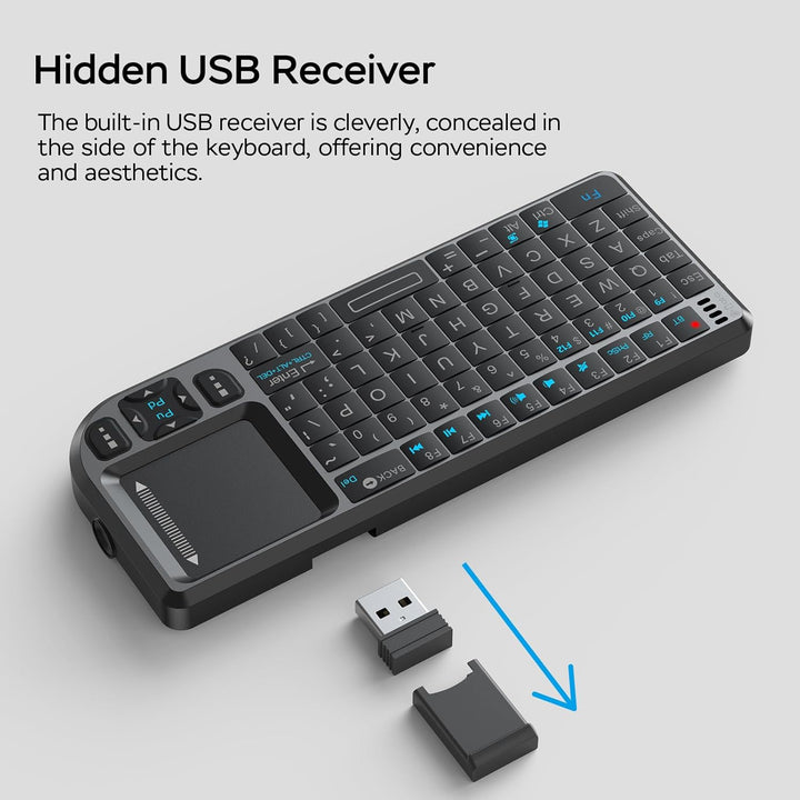 Mini teclado con panel táctil mini teclado Bluetooth