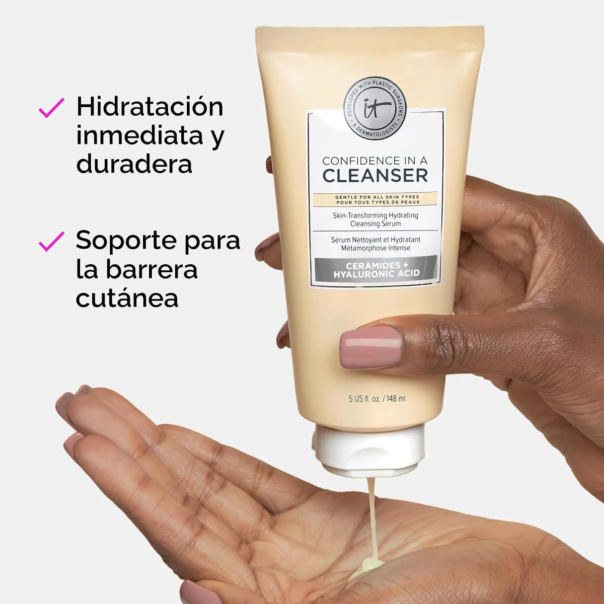 IT Cosmetics Confianza en un limpiador - Lavado facial hidratante c...