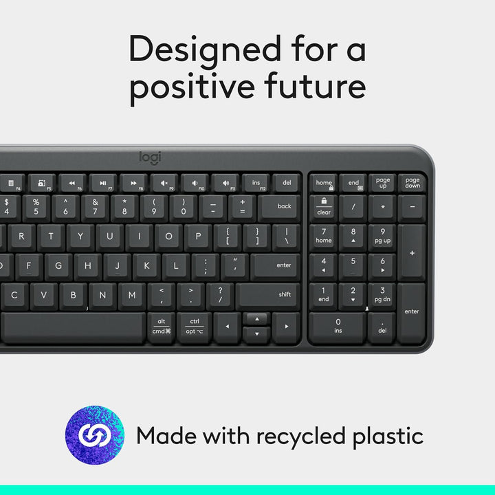 Logitech Teclado Bluetooth K250 con teclado numérico, fácil conecti...
