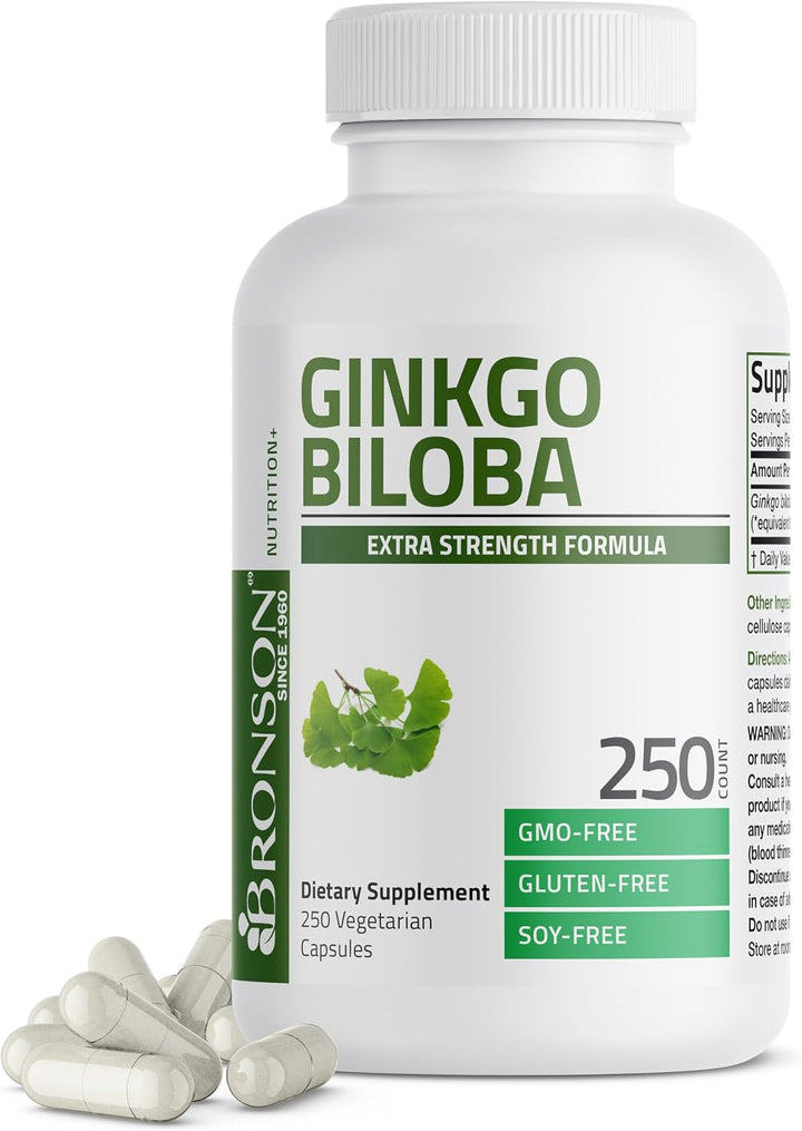 Bronson Ginkgo Biloba Extra Strength Apoya la función cerebral y so...