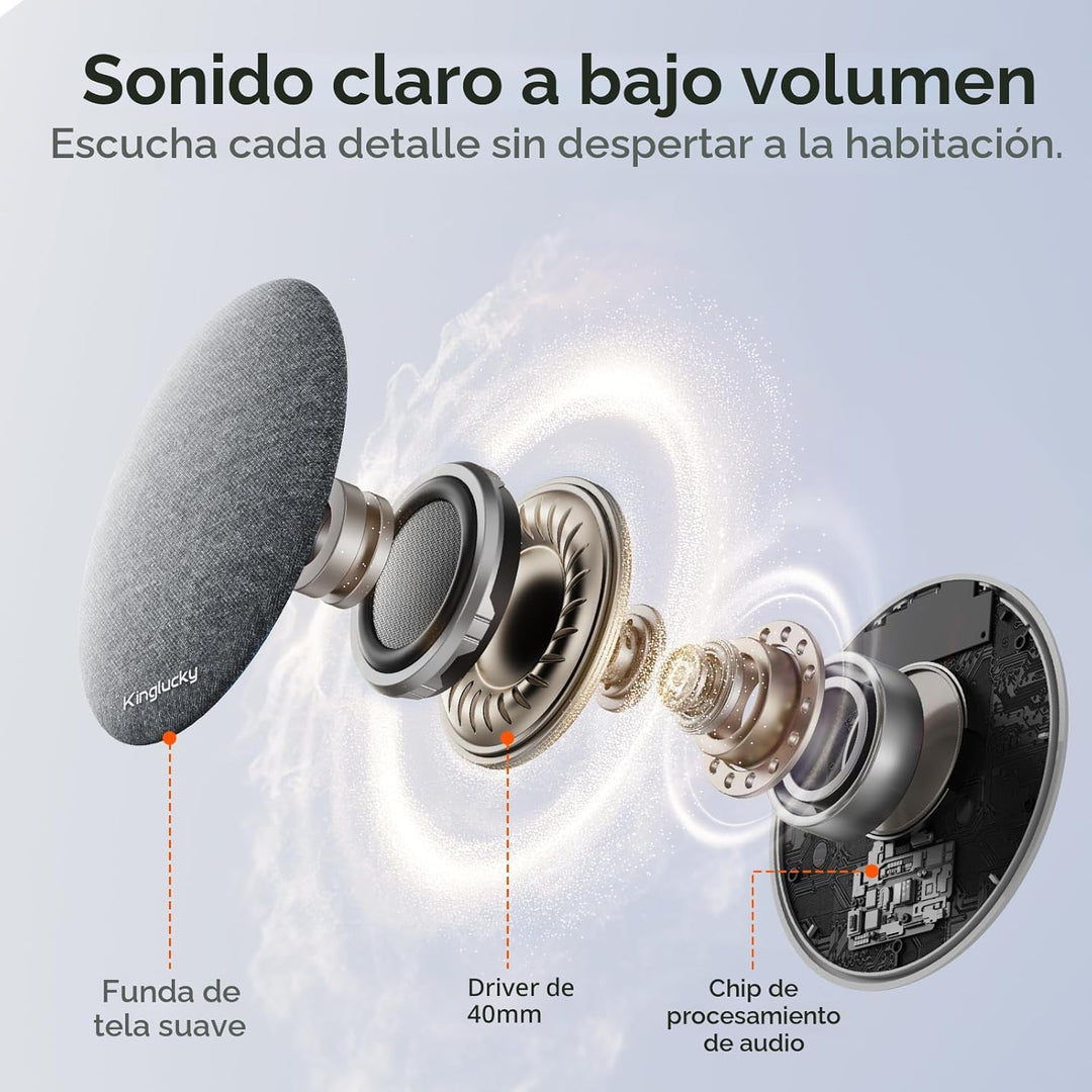 Kinglucky Altavoz de almohada para dormir, altavoz Bluetooth debajo...