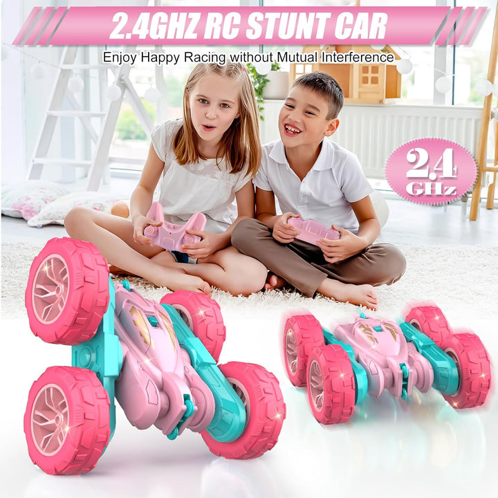 RacingFun Coche de control remoto rosa para niñas, 2.4 Ghz coches R...