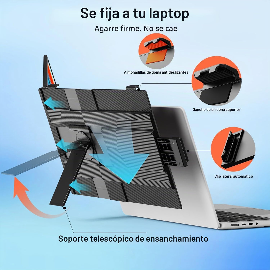 FLYTOCCA Extensor de pantalla para laptop, pantalla IPS FHD 1080P d...