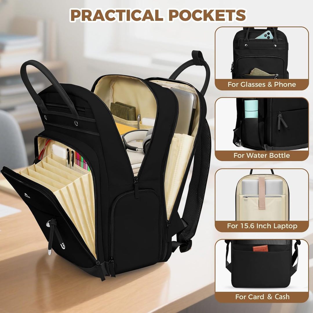 MATEIN Mochila para profesores con compartimento para el almuerzo,...