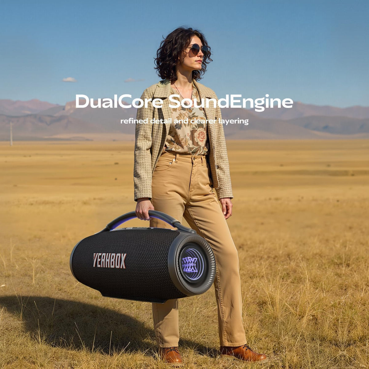 YEAHBOX Ultra 320 Altavoz portátil Bluetooth Partido, Altavoz al aire libre