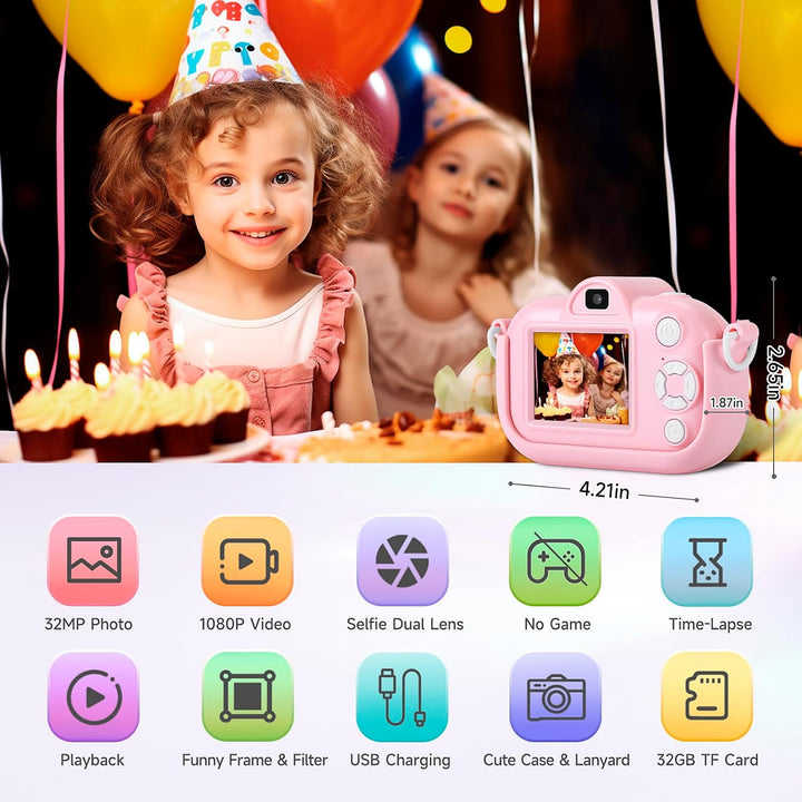 Cámara para niños para niñas y niños de 3 a 9 años, Cámara digital...