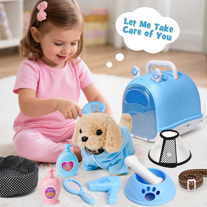 Cleboen 14 piezas de juguetes de perro robot para niños, niñas y ni...