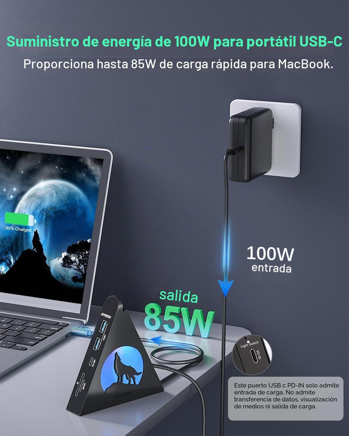 JoyReken, C8-BK-1, hub USB