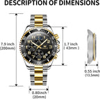 OLEVS Relojes para hombre, de cara grande, de acero inoxidable, resistente al agua, con fecha, analógicos, de cuarzo, modernos, de negocios, relojes de pulsera para hombre